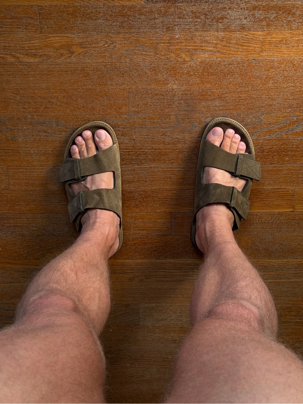Todd Snyder Double-Strap Suede Slide Sandals